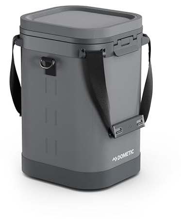 Dometic Recon Softside ZL Pequeño - Mochila Nevera 10L - Ligera - Silt | Aislamiento FrostCore de 25mm - Tapa sin cremallera - Forro soldado estanco - Correa de hombro ajustable
