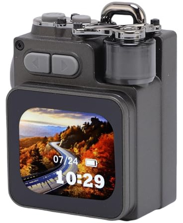 ASHATA Petit Haut-Parleur Bluetooth, Haut-Parleur Portable sans Fil Intelligent avec écran Tactile, Stéréo de Basse Profonde, avec Microphone, Application, pour l'appel de Musique