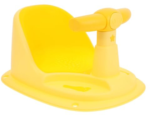 MAJORMENCH Badewannensitz Rutschfest Ergonomisch für Babys Kleinkinder Gelber Duschstuhl aus Kunststoff Sicherer Badesitz für Babybadewanne