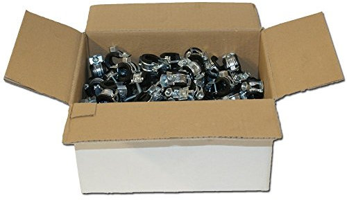 Stabilo-Sanitaer 100x Rohrschelle 20-23mm Stahl verzinkt mit Gummieinlage Rohrhalter Rohrbefestigung Rohrhalterung Gelenkrohrschelle Befestigungsschelle