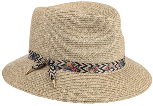 Mayser Nane Leinen Sonnenhut Made in EU Damen Sommer Winter beige-meliert M (57-58 cm)