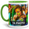 Tasse selbst individuell gestalten/Personalisierbar mit eigenem Foto Bedrucken/Fototasse/Motivtasse/Werbetasse/Firmentasse mit Logo/Innen & Henkel Hellgrün