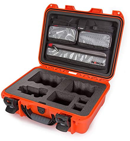 Nanuk Étui Rigide étanche 920 avec Couvercle Organisateur pour Appareil Photo Sony a7R - Orange