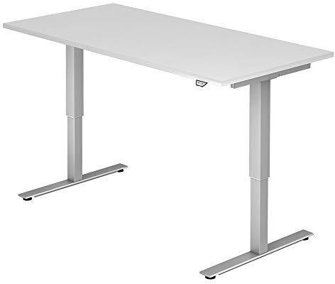 a-series Elektrisch höhenverstellbarer Schreibtisch AS1443 mit Memoryschalter, Tischplatte 160x80cm (Weiss)