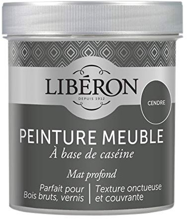 Libéron Peinture meuble à base de caséine, Cendre, 500 ML