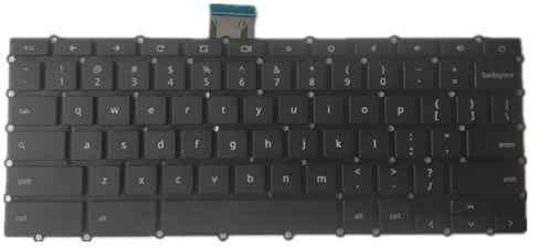fqparts Replacement Teclado portátil para For Acer For Chromebook 714 CB714-1W CB714-1WT Negro Versión Estadounidense