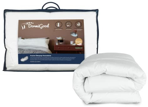 DormiGood Daunendecke 200x200 Ganzjahresdecke - Made in Germany - 100% Extraweiche Daunen - Atmungsaktive Ganzjahresdecke 200x200 - Oeko-TEX zertifizierte Federbettdecke 200x200cm - Bettdecke