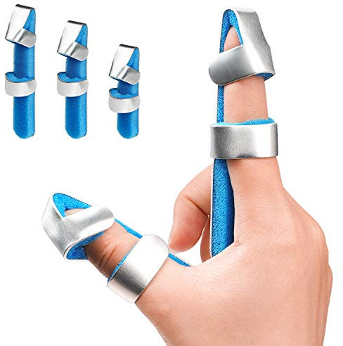 Sumifun FingerschieneTrigger Finger Splint Brace für Daumen Index Mittlerer Ring Pinky, Metallschaum gebrochener dislozierter Fingerstabilisator Fingerschutz Fingerlinge Fingerbandage Fingerschiene
