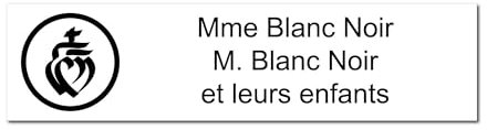 Plaque gravée pour nom et numéro boîte aux lettres Vendée autocollante 10x2,5cm personnalisée 1 à 3 lignes Blanc écriture Noire