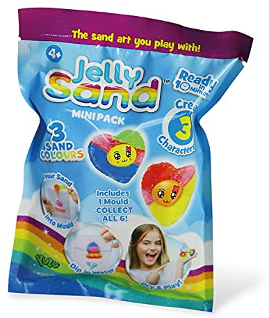 Jelly Sand Mini-Pack, YULU Spielzeug, kreieren Sie bezaubernde Charaktere mit Sand, bunte Kunst- und Bastelaktivität für Kinder, Basteln für Jungen und Mädchen ab 4 Jahren