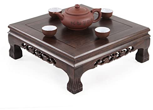 Bucket Quadratischer Mahagoni Kleiner Couchtisch Ebenholz Nordosten Kang Tisch Massivholz Antik chinesischer Kleiner Kang Tisch Tatami Tisch niedriger Tisch