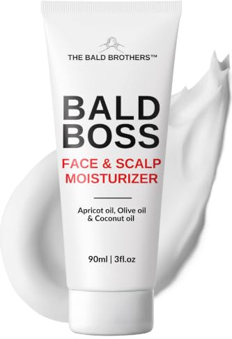 The Bald Brothers Skallig huvudvård för män, daglig ansikts- och hårbottenvård, matt, fettfri, vegansk, daglig fuktighetskräm för män, luktfri