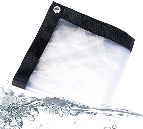 RGRE 2x5m Bâche Transparente en Plastique Epaisse, Bâche Imperméable pour Serre, Bâche À Œillets, Bâche De Protection À Home Garden, Bache Transparente Étanche Extérieur