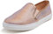 BREEZE NOUTHERLY Women's Sparkle Rhinestone Jeweled Loafer Flat, alla Moda, con décolleté, Scarpe da Ginnastica Strass Oro Rosa 37