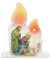 Fratelli Bonella | Decorazione Natalizia- in Legno di Pioppo- da Appoggiare sul tavolo o da Appendere sull'Albero di Natale- Presepe 15x16 cm | Made in Italy (Candela)