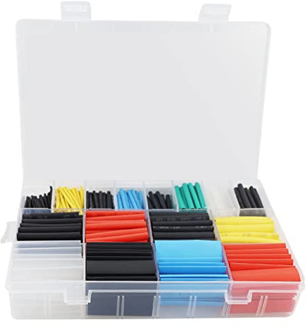 570 Piezas Tubo Termorretráctil, Funda Termoretractil, Kit de Manguitos para Cables Eléctricos, Tubo Termoretráctil Envoltura de Alambre