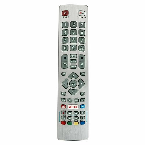 SHWRMC0129 New Replacement Remote Control fit for Sharp Smart TV with F-Play Netflix buttons LC-40FG5142KF LC-40FG5151KF LC-40FG5152KF LC-40FG5341KF LC-40FG5342KF LC-43CFG6001KF