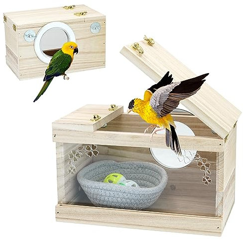 MUYIRTED Nistkasten Wellensittich Vogelnester Brutkasten Vogelhaus, Nistkasten Rotkehlchen Spatzen Kanarienvogel Nest (Medium)