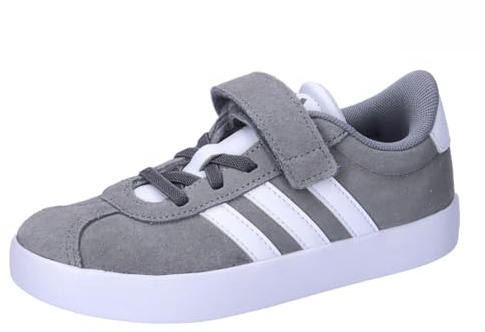 Adidas Unisex Kinder VL Court Shoes, Grey Three/Cloud White/Grey Two, 23 EU