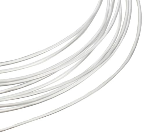 Beebeecraft Alambre de Plata de Calibre 0.6 de 22 mm Alambre de Plata de Ley 925 Alambre Redondo de 1 M para Joyería Artesanal con 2 Piezas de Paño de Pulido de Gamuza para Envoltura de Alambre