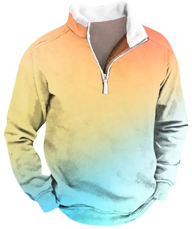 Hoodie Herren Loser Modischer Pullover Muster Drucken Sweater Herren Herren Schalkragen Pullover T-Shirt Herren Mit Kapuze Pullover Für Paare Christmas Sweater(Sky Blue,XL)