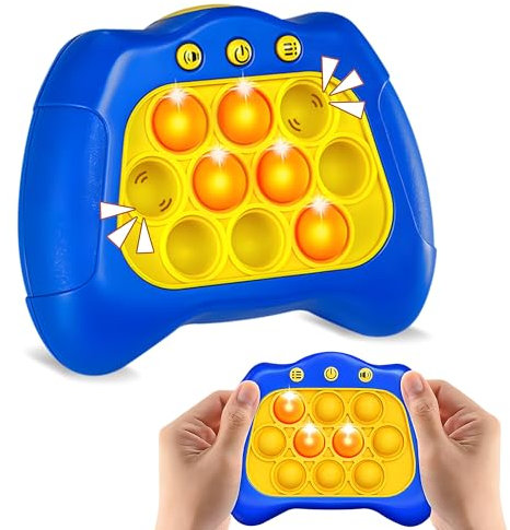 ROHSCE Quick Push Game, Bubble Pop Game, Pop Fidget Game Toys Electronic 4 Modes Light Up Pop Game Autism Sensory Toys, Handheld Games for Kids 8-12