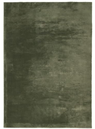 vidaXL Teppich, Wohnzimmerteppich Kurzflor Weich Waschbar, Moderner Teppich für Wohnzimmer Schlafzimmer, Flauschig Einfarbig rutschfest, Waldgrün 160x230cm