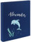 minimutz Zeugnismappe Kinder mit Name personalisiert - Dokumentenmappe Delfin für Mädchen Jungen - Zeugnisordner Leinen zum Einsortieren - A4 (navy)