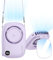 Gaiatop Mini Neck Fan, Rechargeable LED Power Display 3 Speed 360°Rotate Lash Makeup Mirror Cute Camera Design, Small Portable USB Handheld Desk Fans Personal Cooling Travel Essentials Purple