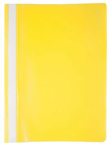 Papiertiger Schnellhefter PP für Schule und Büro (Standard, Gelb, 100er Pack)