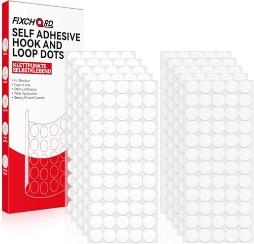 FIXCHORD 600 Piezas Puntos Autoadhesivos, 20mm Adhesivo Redondo Puntos de Adhesivo, Pegatinas Adhesivas Redondas y Removibles que no Dejan Marcas para el Hogar, la Escuela, Oficina y Manualidades