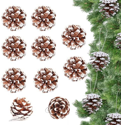 Onlvmyur 36 Stück Tannenzapfen Weihnachten Pinienzapfen Deko Natur Christbaumschmuck Tannenzapfen Kiefernzapfen für Weihnachtsbaum Herbst Winter Dekoration