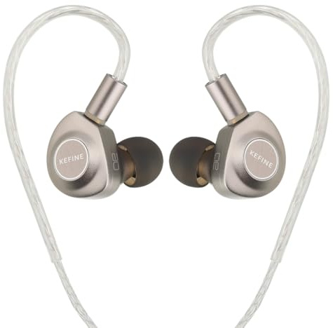 syeindunce Kefine Delci AE 10 mm DLC+PU Diaframma Driver dinamico IEM, cablato in ear monitor, auricolari HiFi con suono trasparente e potente, due stili di sintonia (3,5 mm)