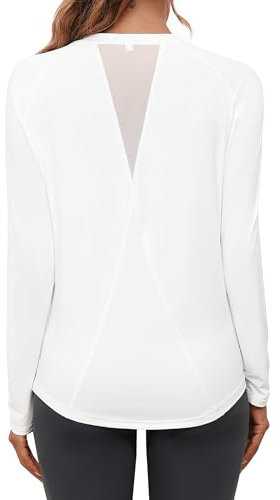 Gyabnw Sport Langarmshirt Damen Langarm Shirt Fitness Funktionsshirt Laufshirt Locker Oberteile Gym Yoga Wander Activewear