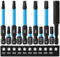 CYLBAQ Square Screwdriver Bits, 25mm/60mm Square Head Screwdriver Bit Set, 11Pcs S2 Steel 1/4” Hex Shank Tamper Proof Magnetic Security Bits with Bit Extension Holder for Impact Drill