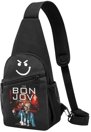 Bon rock band Jovi Schultertasche Taktischer Rucksack Rockband Outdoor Umhängetasche Satchel Brusttaschen zum Klettern Camping Radfahren Wandern