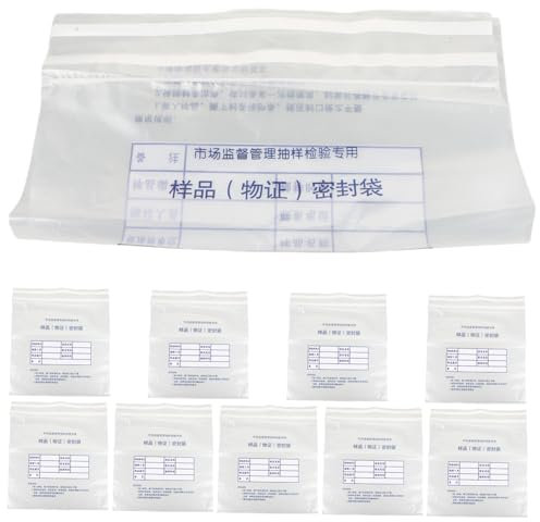 Lurrose 10stücke Große Transparente Manipulationssichere Geldtaschen Mit Selbstklebeband Wiederverschließbare Kunststoff-sicherheitsbeutel Für Bargeld Nachweise Und Bankeinzahlungen