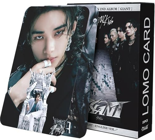 KPOPBP Stray Kids Riesige Album Fotokarten 55 PCS KPOP Fotokarten SKZ Merch LOMO Karten-Set, Geschenk für Jungen und Mädchen