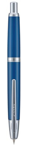 Jinhao 10 Press Fountain Pen with Box, Pearl Blue Retractable Extra Fine Nib with Ink Converter Set (Silver Clip)