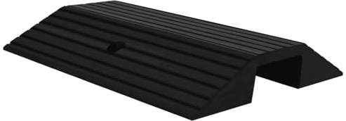 GOUZIBHD Threshold Ramp Car Ramp Rubber Curb Ramp Entry Ramp - for Wheelchairs, Rollators, Scooters, Lawn Mowers - 5 Tonne Load Capacity, Non-slip Surface, 49x40x8 CM