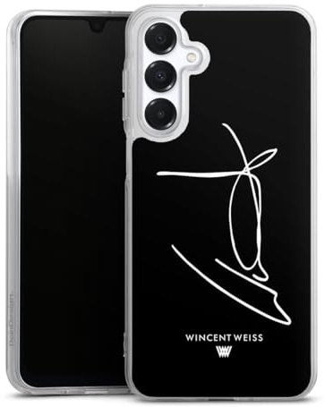 Silikon Hülle kompatibel mit Samsung Galaxy A 16 5G Case transparent Handyhülle Wincent Weiss Signatur Musik