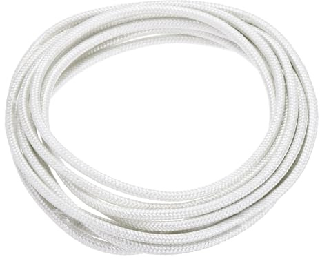 sourcing map Hochtemperaturdraht, flexibel, isoliert, 500 Grad Celsius, hohe Temperatur, geflochtenes Kabel, widerstandsfähig, elektrisch, für Lampenkessel, Heizung, Weiß, 3 m