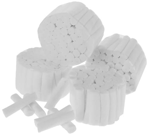 Ipetboom 200 Piezas Rollos herramientas de cotonetes bolas de algodón enrolladas tapón de sangrado nasal tapones nasales para la nariz sangrante algodón absorbente