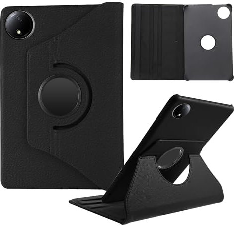 Funda Compatible con Xiaomi Redmi Pad SE 8.7 Pulgada Tableta 2024, Multiángulo Carcasa Cuero PU Soportes Giratorios de 360°