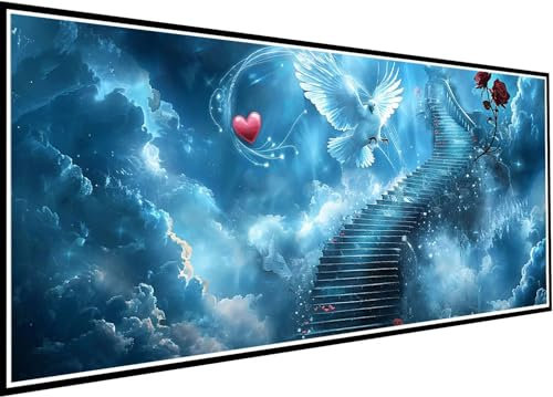 Diamond Painting Erwachsene Groß XXL 70x160cm, Leiter Diamant Painting Bilder Blume Diamant Malerei Set für Anfänger Kinder DIY 5D Eckige Steine Strass Kreuzstich Set Als Geschenk für Wand Deko 18-p2