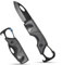 SPITZKANTE Klappmesser Klein XX-H, Zweihandmesser aus 440C Stahl mit Flaschenöffner, Karabiner-Clip, EDC Taschenmesser, ABS Griff, Legal In Deutschland