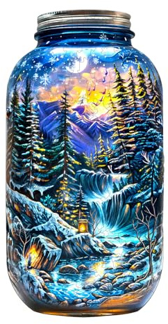 Puzzle en bois pour adultes - Arbre de rêve d'hiver - 150 pièces - Boîte cadeau en bois - Décoration murale et cadeau pour les amis et la famille