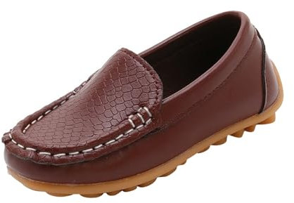 Kinder Moccasin Performance Schuhe Jungen Und Mädchen Candy Farbe Lederschuhe Weiche Sohle Tanzschuhe Elegant Halbschuhe Kostüm-Schuhe Kleinkind Formelle-Schuhe Businessschuhe Gr.21-36