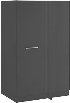 Laundreezy Mehrzweckschrank Allzweckschrank Anthrazit 100 x 162 x 68 cm | Eckschrank, Allzweckschrank für Hauswirtschaftsraum oder Waschküche, verstellbare Böden, wechselbarer Türanschlag, Stauraum