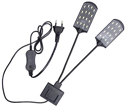 Toddmomy 1 Pieza LED Acuario de Peces con Clip Profesional Doble Instalación y Energético para Acuarios y Acuáticas